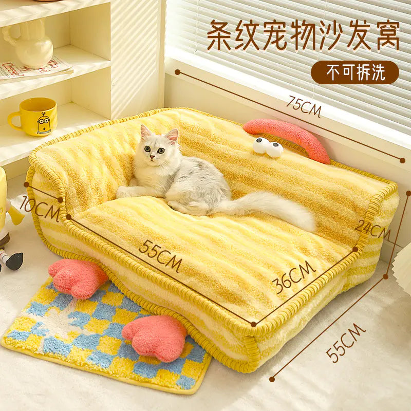 Cama y Tapete de Invierno para Mascotas - Casita Acogedora para Perros