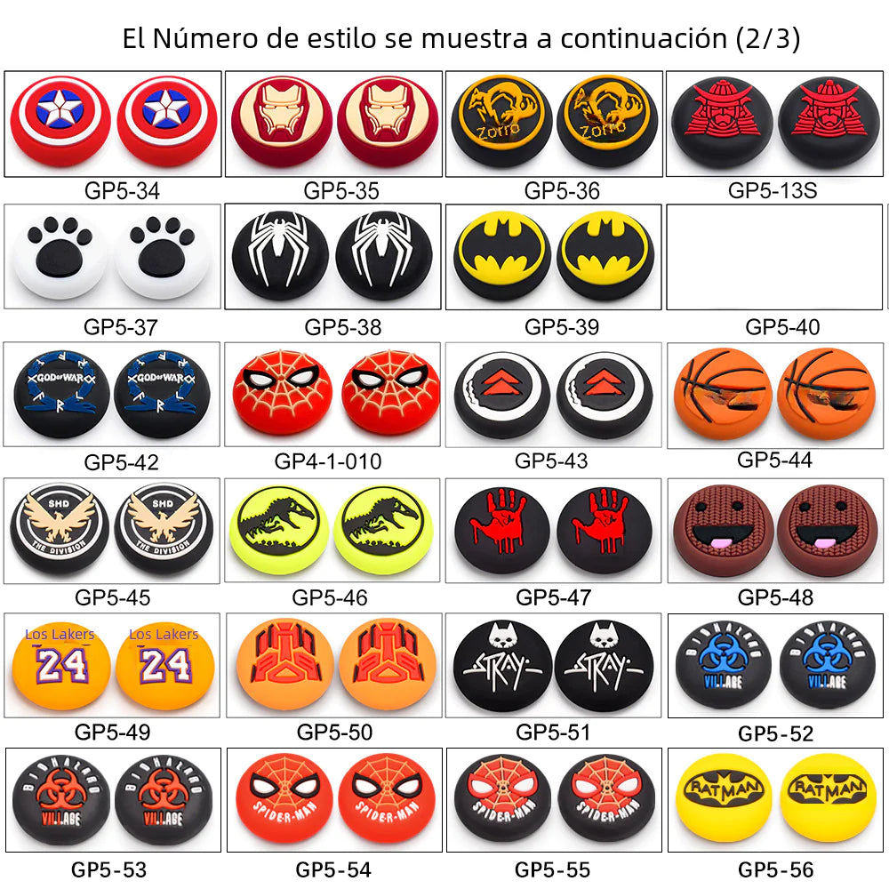 Tapas de Silicona para Joysticks de PS4, PS5 y Controles de Xbox