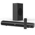 Barras de Sonido para TV con Subwoofer 2.1 CH 120W Soundbar para TV para PC Sistema de Sonido Envolvente Altavoces de Barra de Sonido para Cine en Casa con Conexión Bluetooth HDMI AUX USB OPT de 16 Pulgadas MF604S