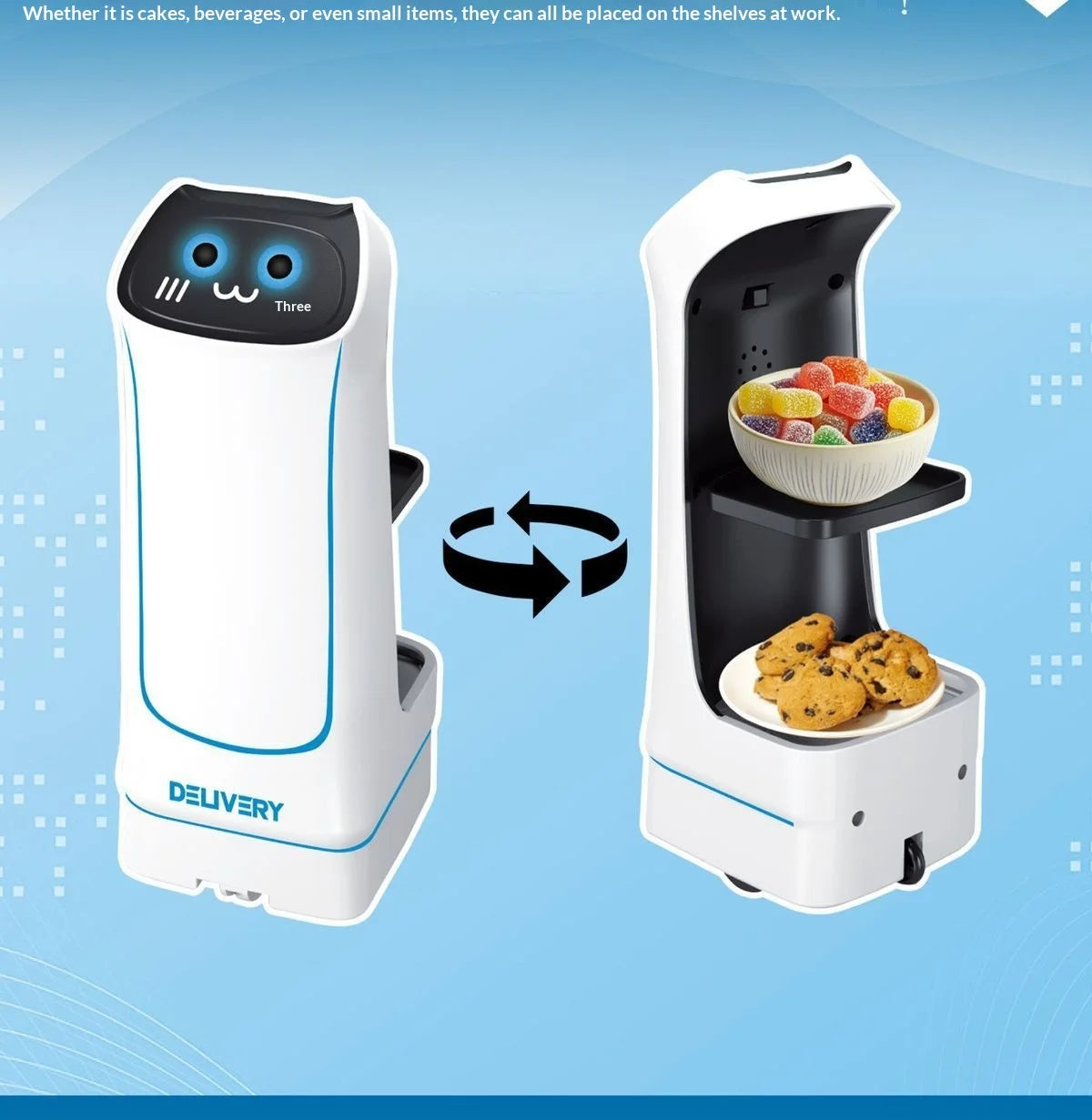 Robot Delivery Interactivo RC 2.4GHz – Juguete Inteligente con Luces, Sonido y Movimiento 360°