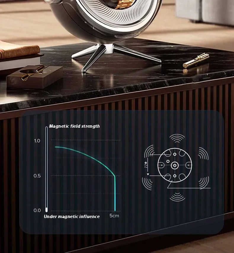 Bobinadora automática de relojes de lujo con magnetismo cero, dispositivo de bobinado de relojes Led silencioso para el hogar, caja de almacenamiento mecánica para mesita de noche