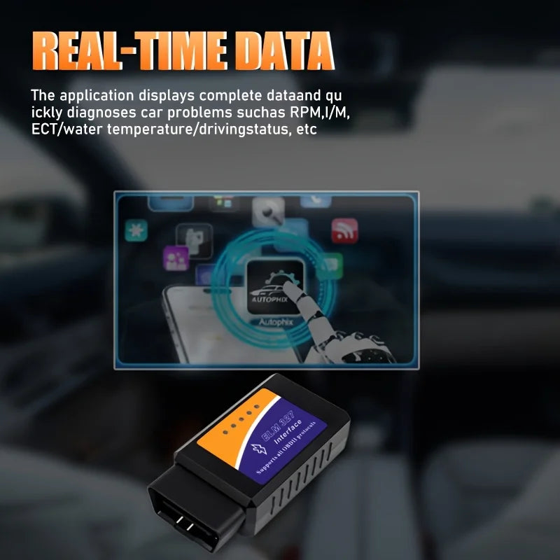 🔧 Escáner OBD2 Bluetooth ELM327 – Diagnostica tu Auto desde tu Celular