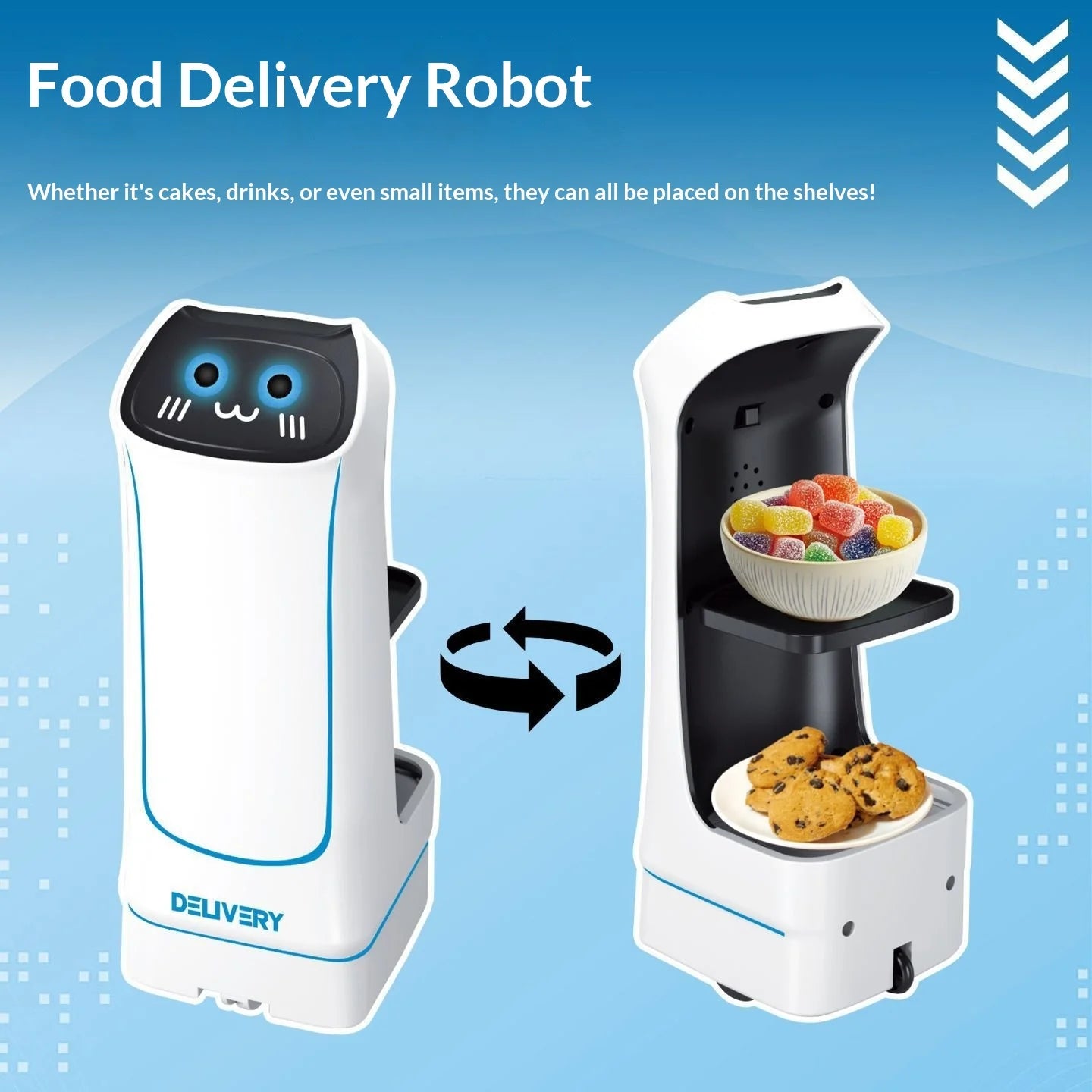 Robot Delivery Interactivo RC 2.4GHz – Juguete Inteligente con Luces, Sonido y Movimiento 360°