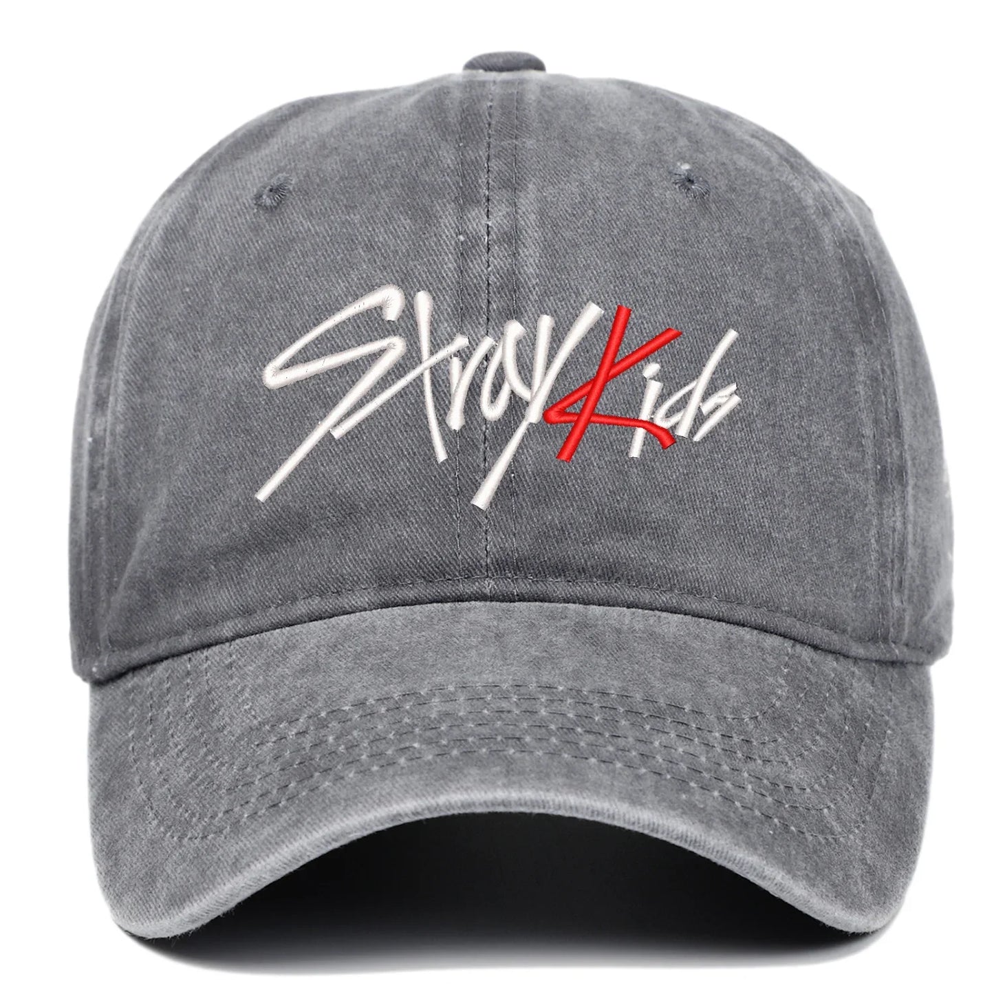 Gorra de Stray Kids SKZOO Idol Gift Versión coreana Tela de algodón puro Gorra de béisbol lavada bordada para hombres y mujeres Protección solar