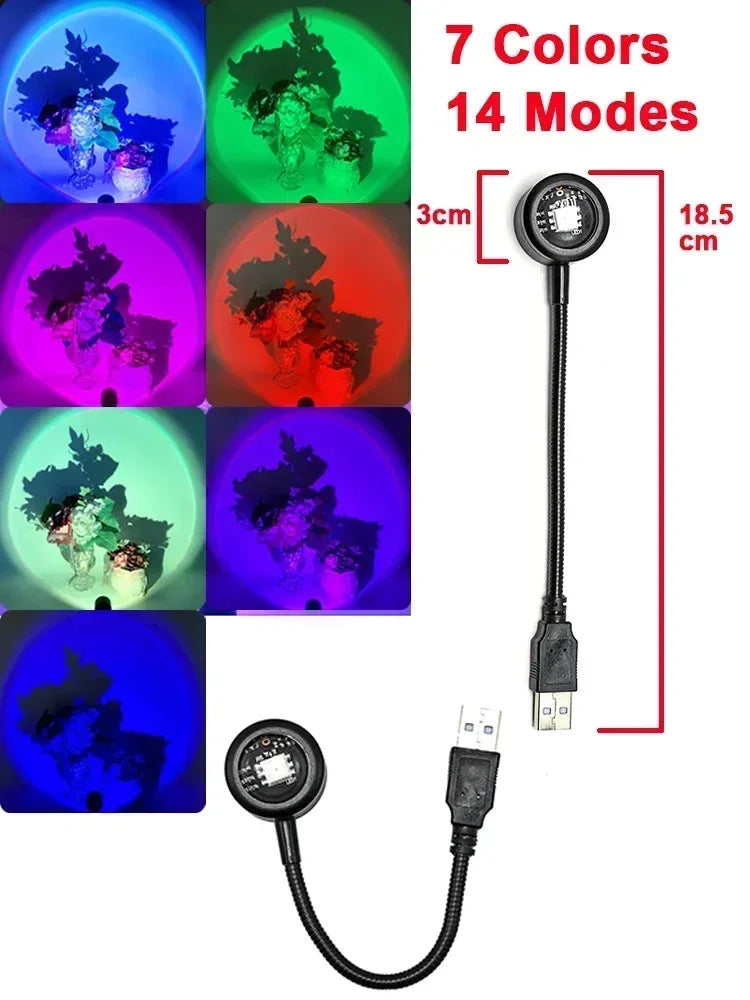 Sunset Glow™ – Lámpara Proyección Atardecer LED Ambiente RGB