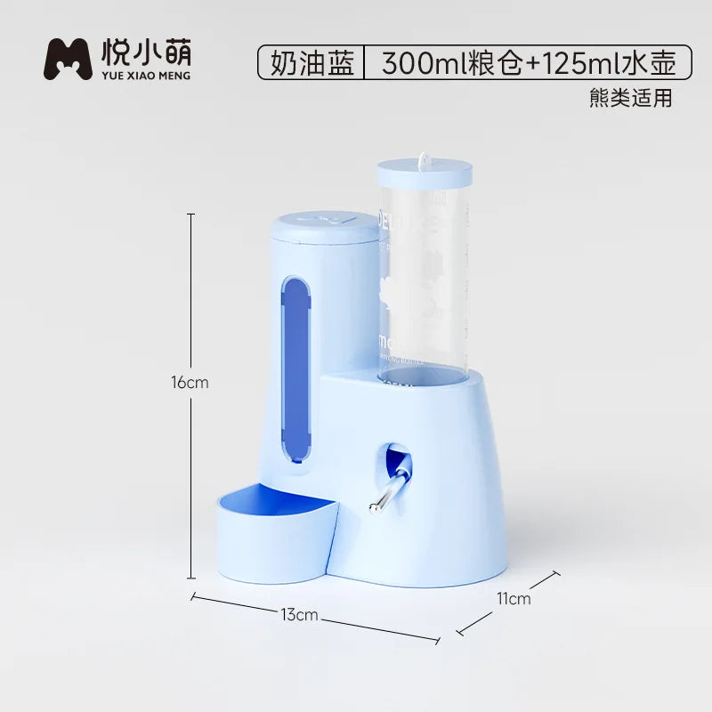 Dispositivo automático de alimentación y riego para hámster, una botella de agua dos en uno y un tazón de comida para hámsteres dorados