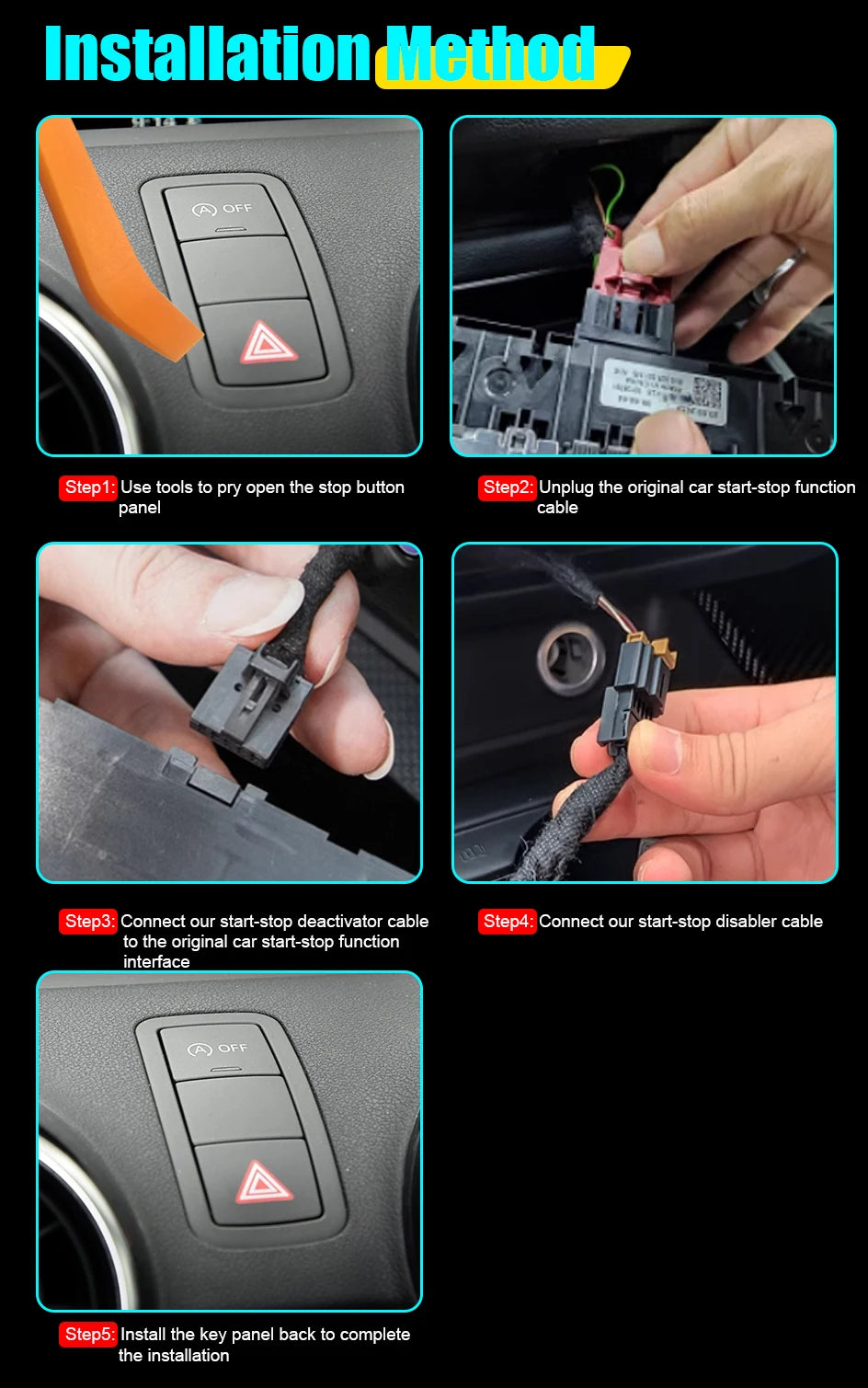 Para AUDI A1 2011-2018 sistema de arranque de parada automática del motor apagado enchufe del Sensor de Control de cierre parada inteligente cancelar accesorios para automóvil
