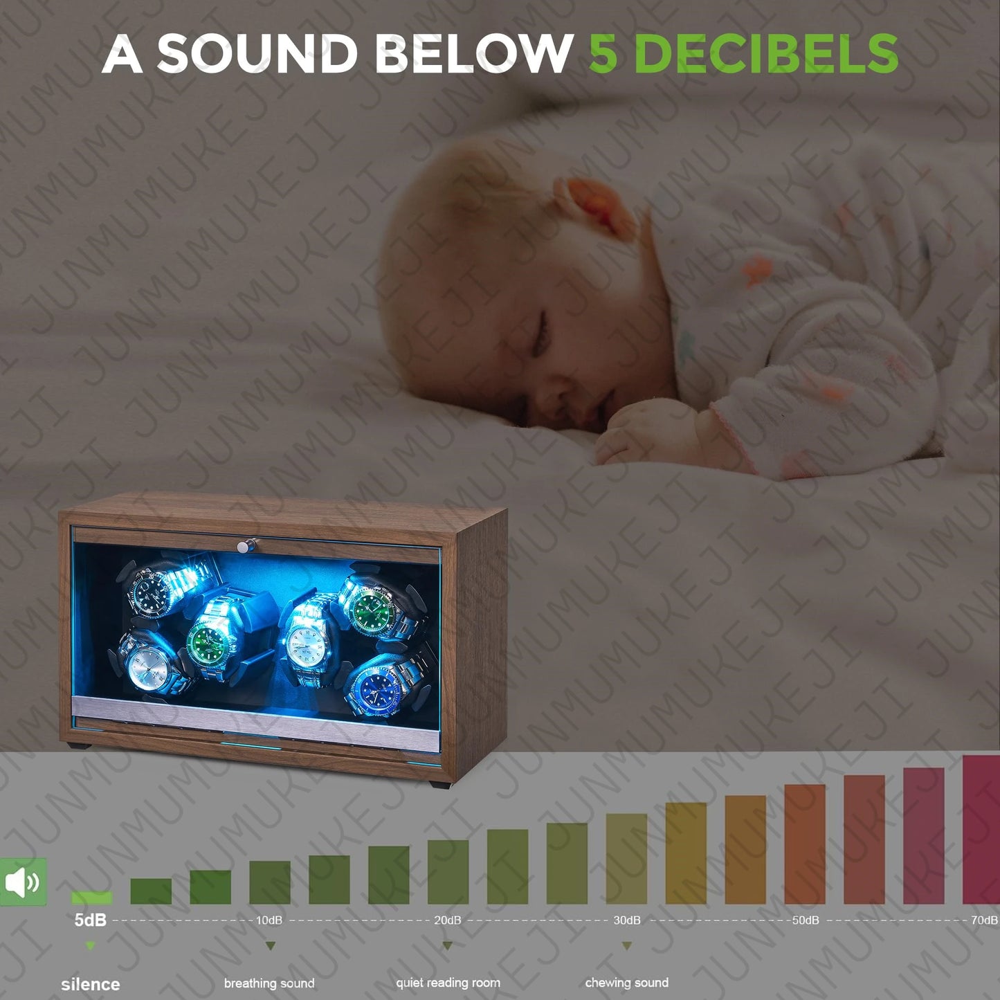 Bobinadora de reloj con 6 ranuras/3 ranuras para cajas de almacenamiento de relojes automáticos, bobinadora automática, utiliza Cable USB, Mabuchi Mute Motro