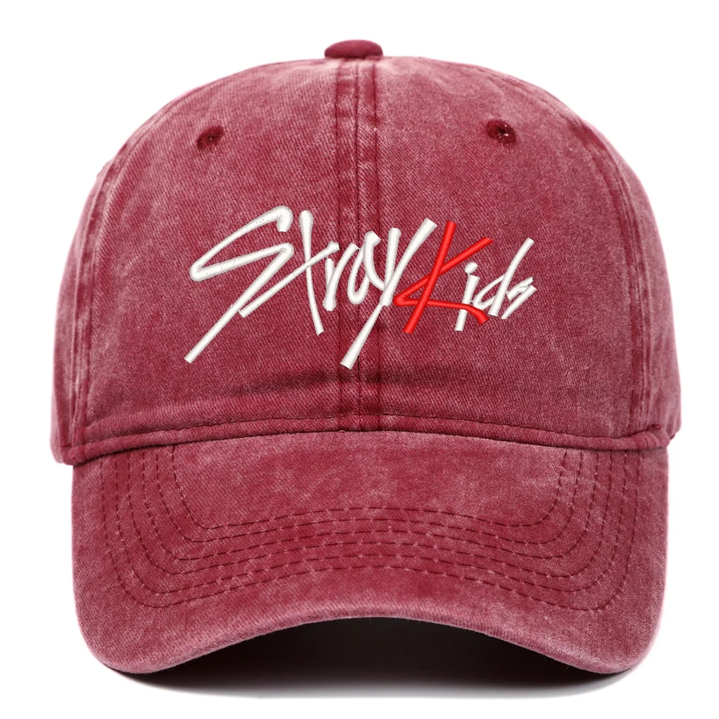 Gorra de Stray Kids SKZOO Idol Gift Versión coreana Tela de algodón puro Gorra de béisbol lavada bordada para hombres y mujeres Protección solar