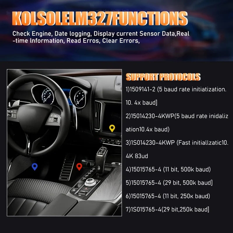 🔧 Escáner OBD2 Bluetooth ELM327 – Diagnostica tu Auto desde tu Celular