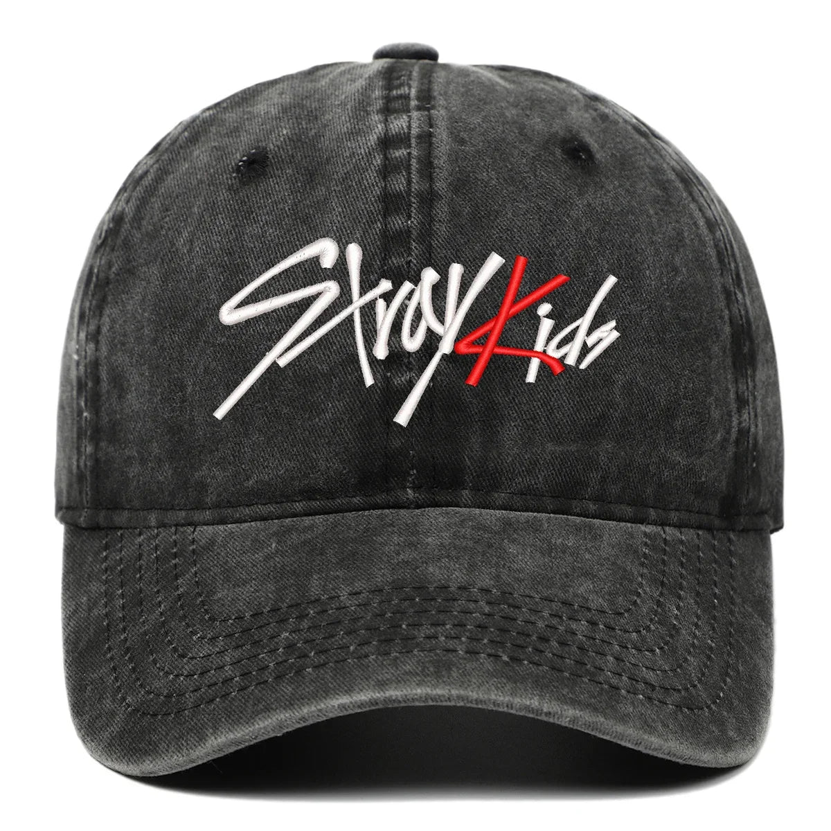 Gorra de Stray Kids SKZOO Idol Gift Versión coreana Tela de algodón puro Gorra de béisbol lavada bordada para hombres y mujeres Protección solar
