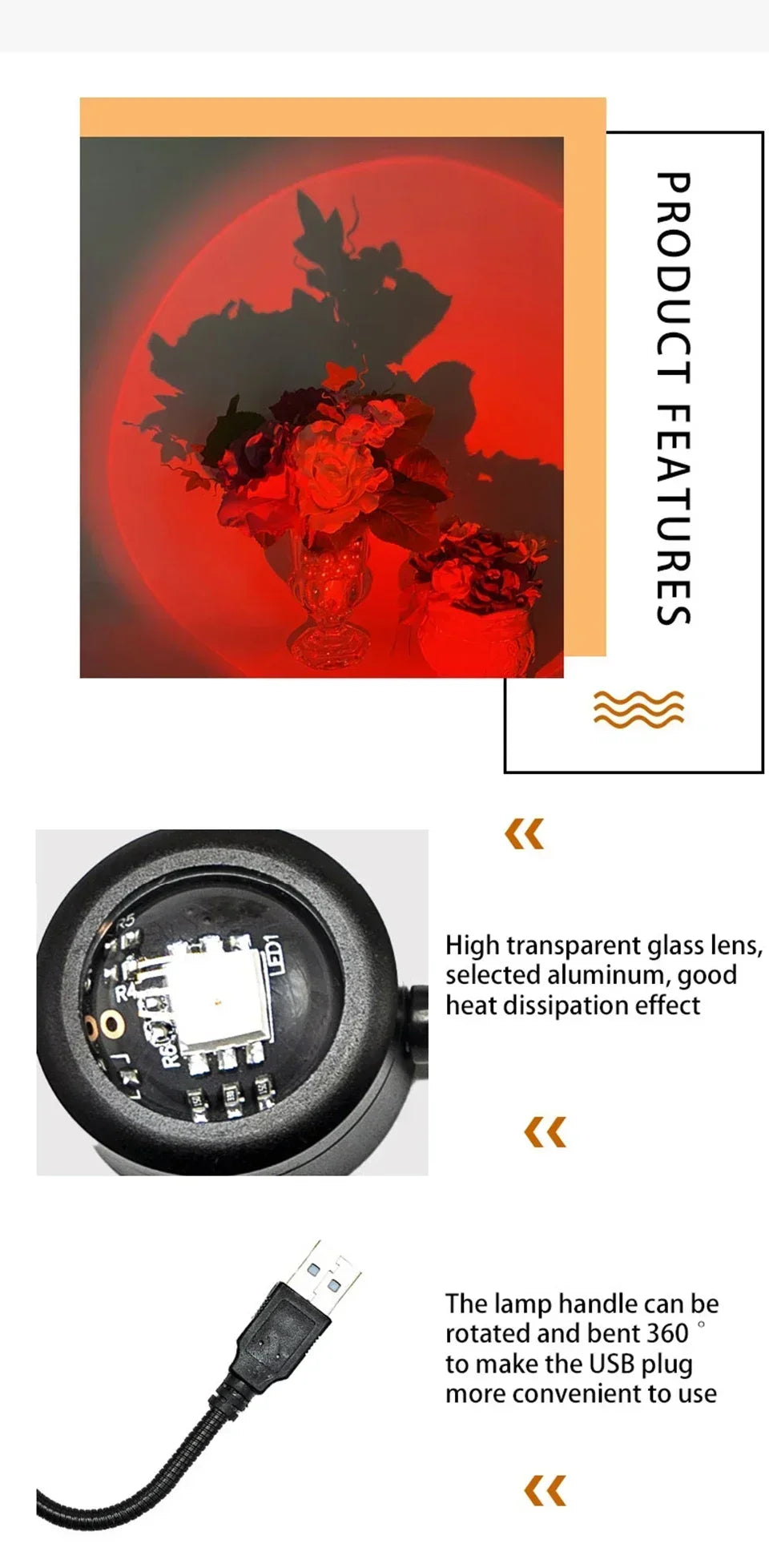 Sunset Glow™ – Lámpara Proyección Atardecer LED Ambiente RGB