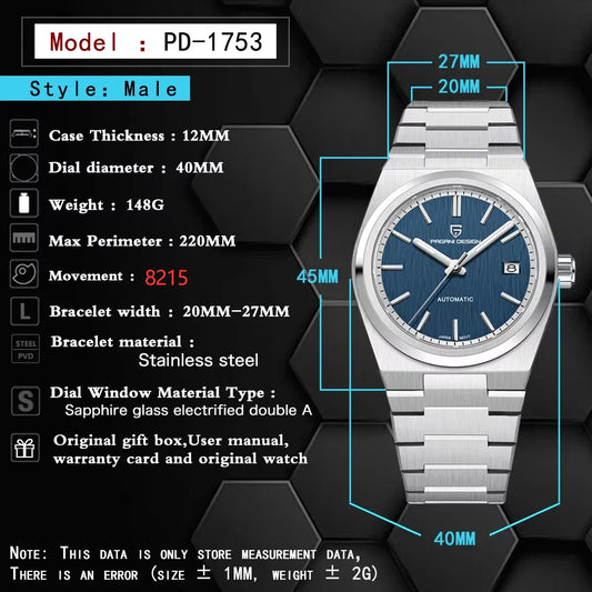 Pagani Design – Nuevo Reloj Automático 40MM Acero Inoxidable