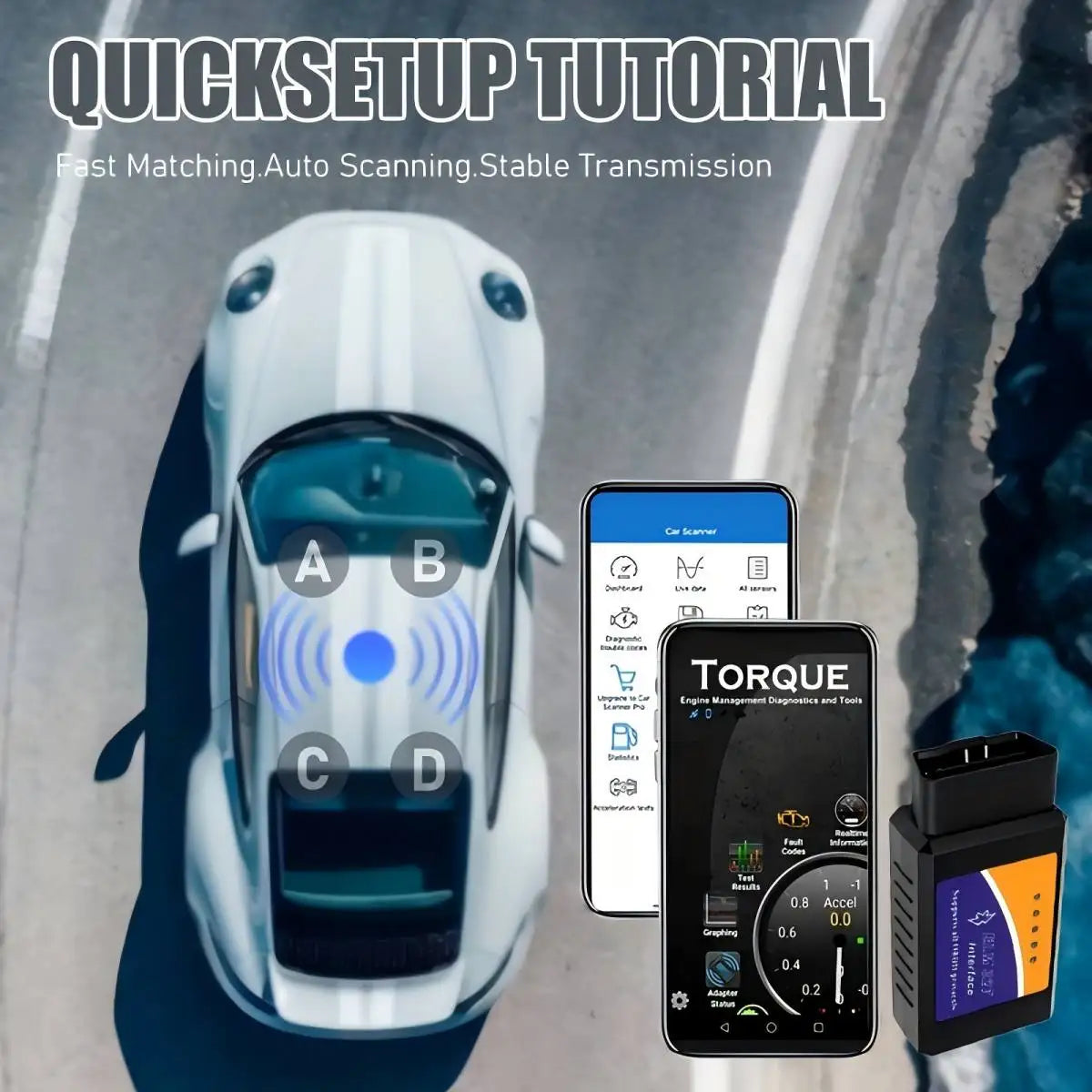 🔧 Escáner OBD2 Bluetooth ELM327 – Diagnostica tu Auto desde tu Celular