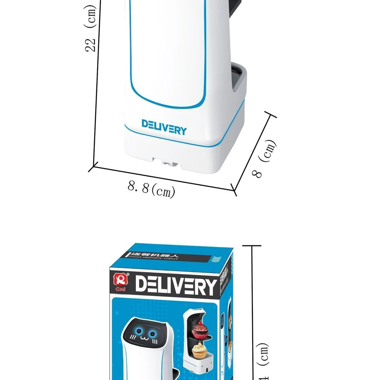 Robot Delivery Interactivo RC 2.4GHz – Juguete Inteligente con Luces, Sonido y Movimiento 360°