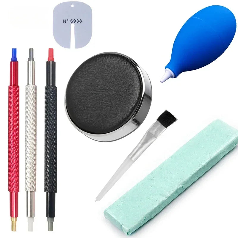 Bomba sopladora de aire y polvo para reloj, limpieza de goma, piezas de reloj de pulsera, cepillo limpiador, herramienta, traje de limpieza, herramienta de reparación de relojes, Kit de cuidado, 6/8 Uds.