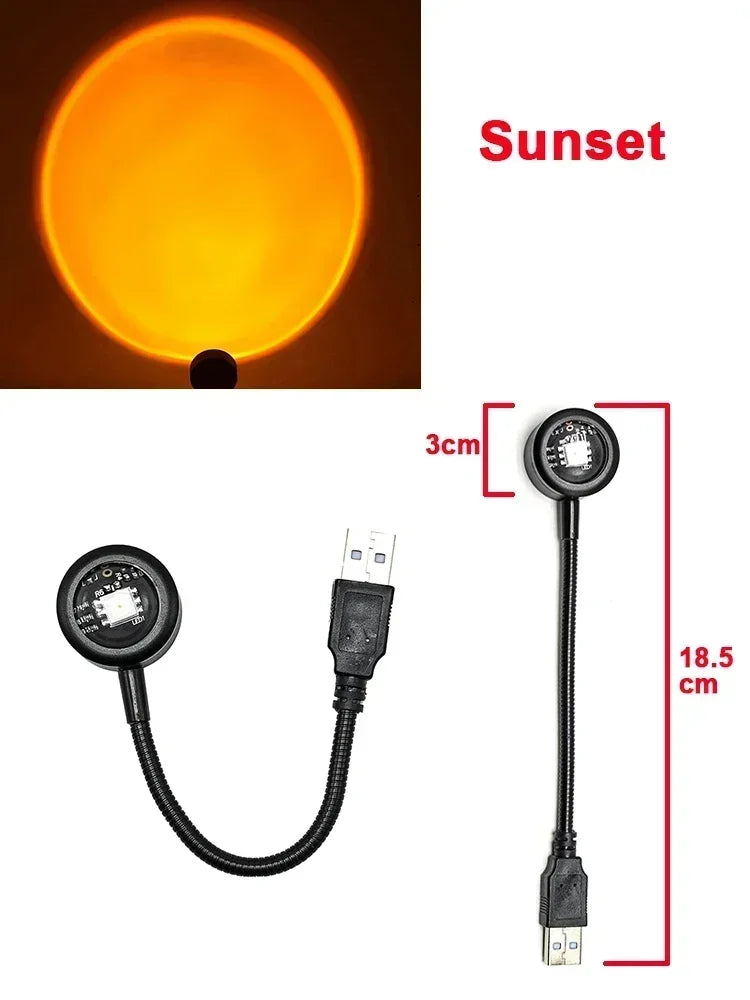 Sunset Glow™ – Lámpara Proyección Atardecer LED Ambiente RGB