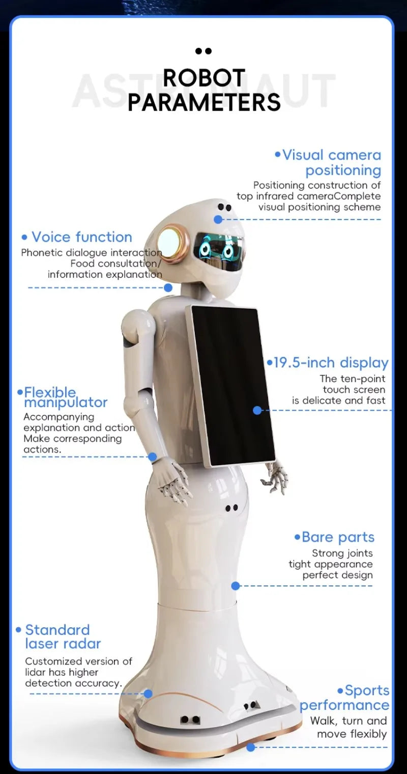 (Solo Cotización – No compra directa) Robot Comercial Inteligente de Recepción con Pantalla Interactiva *(Ver detalles)