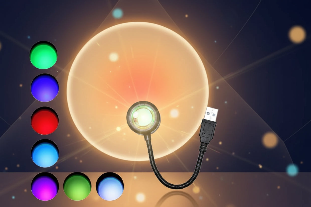 Sunset Glow™ – Lámpara Proyección Atardecer LED Ambiente RGB