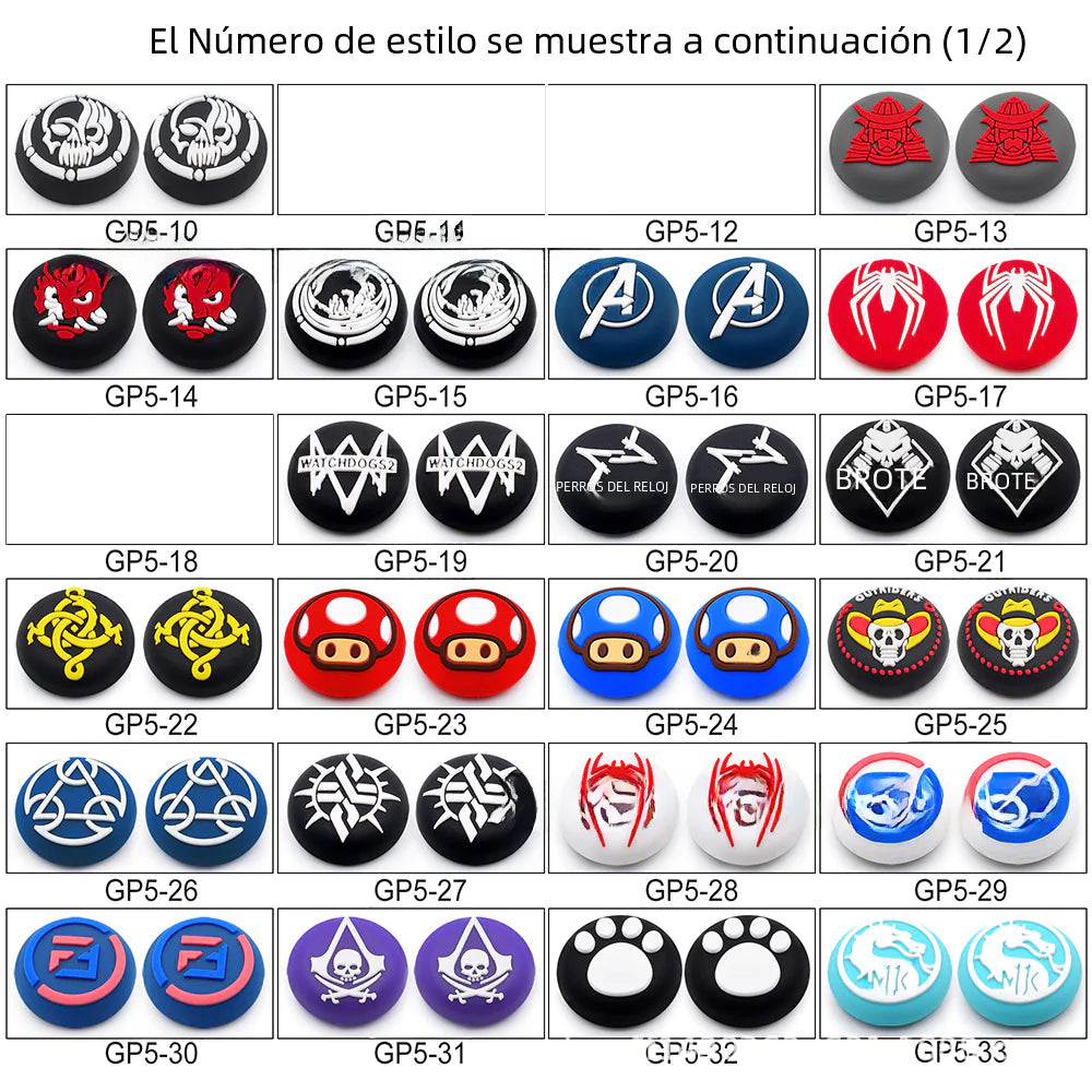 Tapas de Silicona para Joysticks de PS4, PS5 y Controles de Xbox