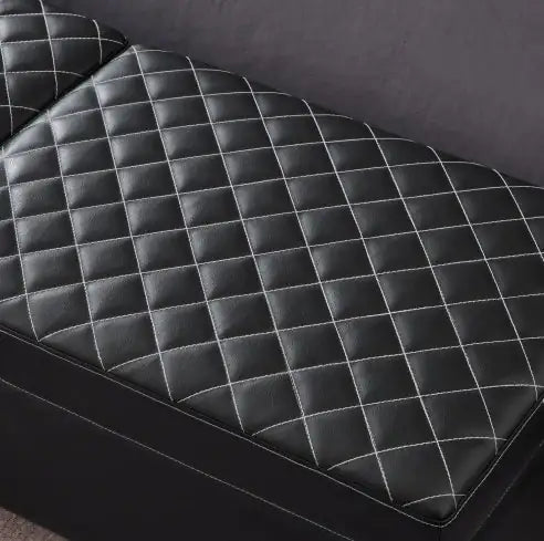 Banco de Cama 56.7 con Almacenamiento en Cuero Negro
