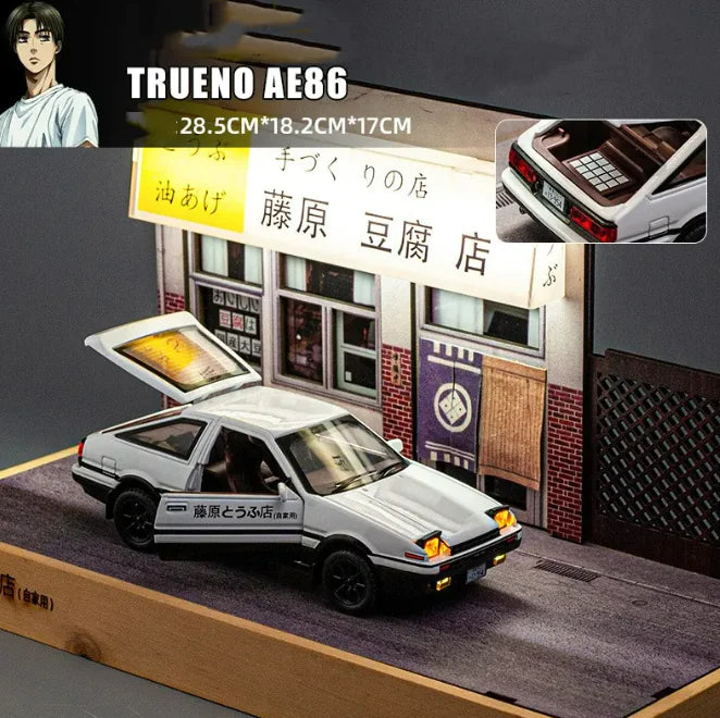 Modelo 86 Drift Clásico 1:32 Edición Retro JDM – Auto Deportivo Coleccionable con Base de Exhibición