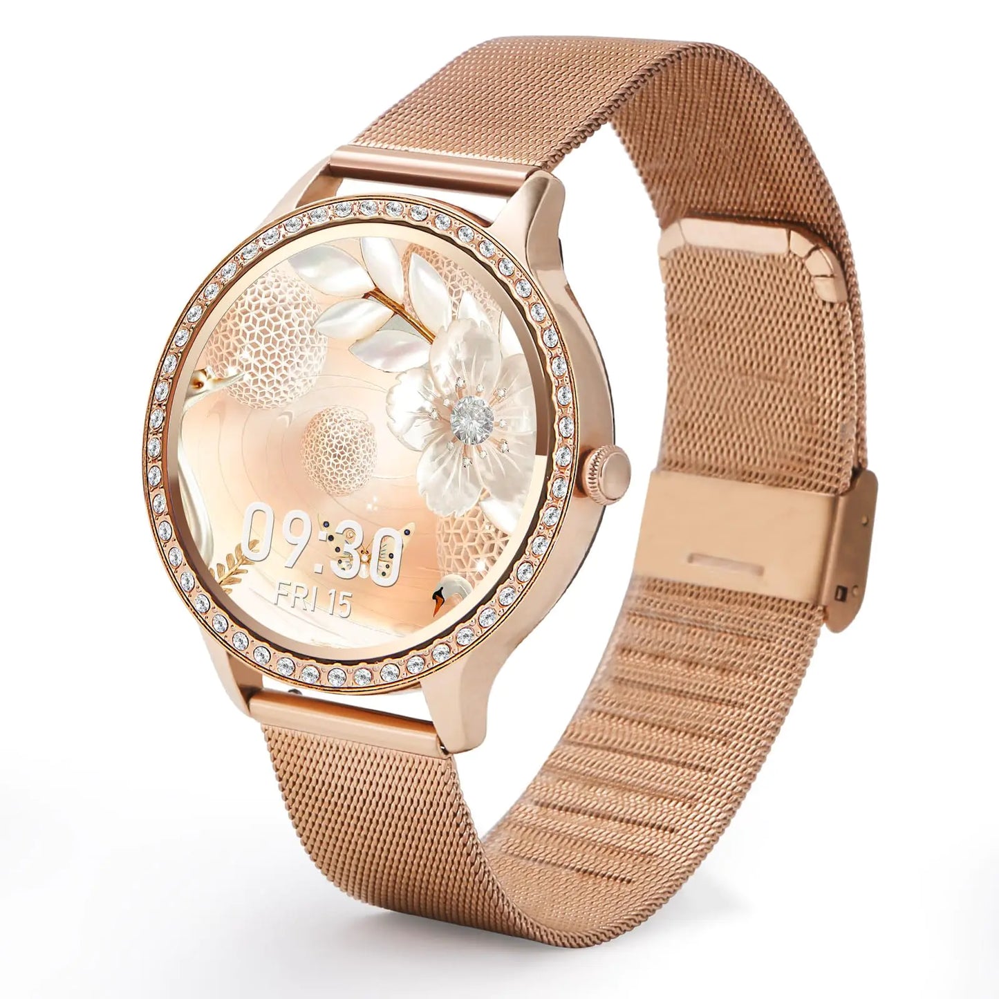 soinfo Smart Watch for Women with Answer/Make Call Bluetooth Smartwatch for Android iOS Phones Blood Pressure Watch Sport Fitness Watch Waterproof Activity Tracker with Heart Rate Sleep Monito