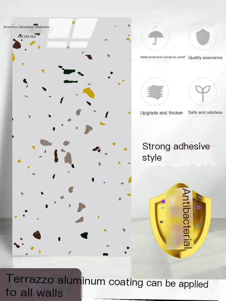 PVC Imitation Marble Floor Stickers for Home Decor (1pc)
