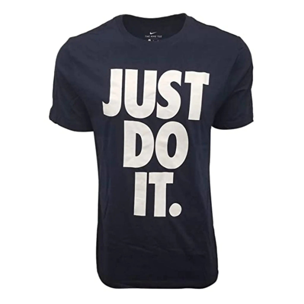 Camiseta Nike para Hombres con Logo Grande 'Just Do It' (Azul Marino Pequeña)
