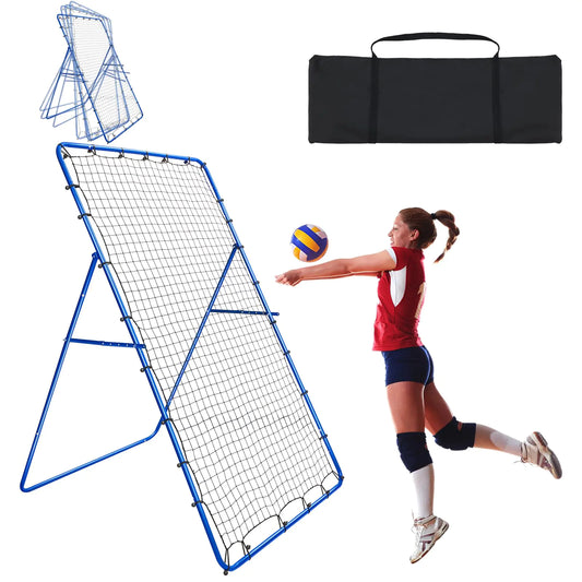 Red Para El Rechace de Voleibol Halloscume - Red de Rebote Para Voleibol y Entrenador de Lanzamiento de Béisbol Para Adultos, Práctica de Lanzamiento, Entrenamiento de Fútbol y Softbol, Equipo Deportivo (Azul)