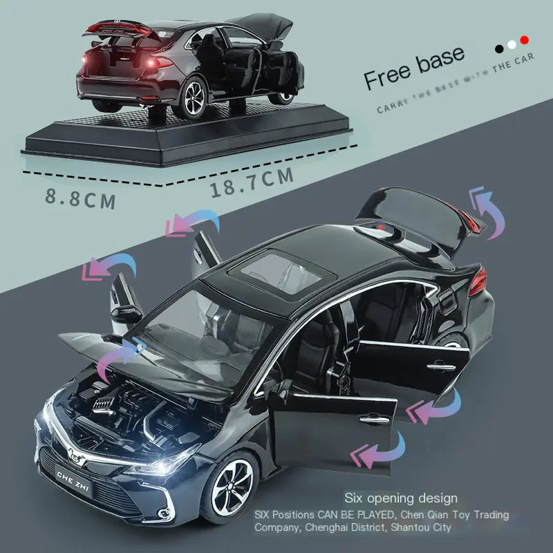 Modelo de Auto Sedán Deportivo 1:32 en Aleación – Edición Premium con Luces y Sonido