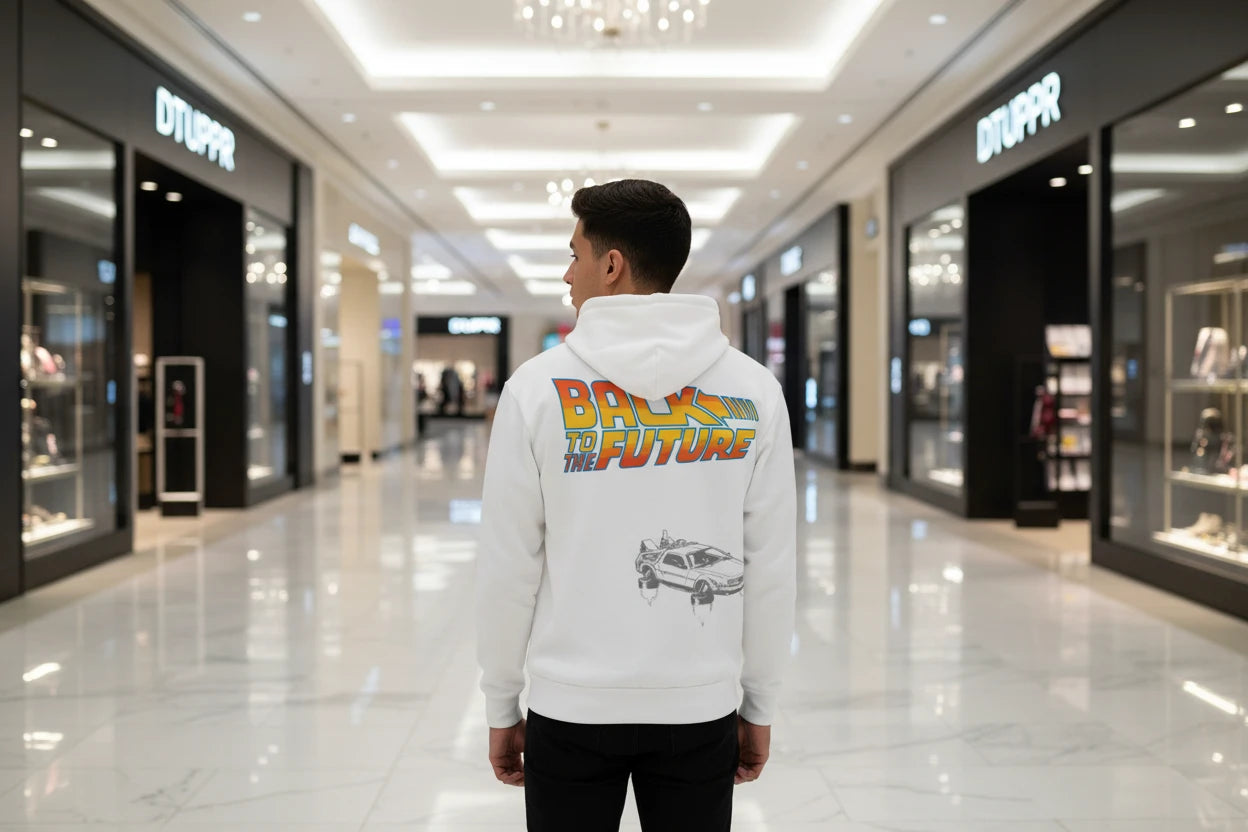 Back to the Future Sudadera Unisex  con Estampado Total De Todo Un Poco PR
