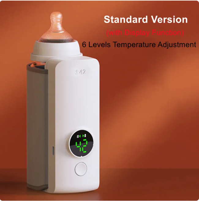Calentador de Biberón Portátil USB – Leche Siempre Lista Donde Sea (Carga Rápida y Temperatura Inteligente)