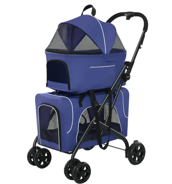 Carrito Plegable Ligero para Perros y Gatos Pequeños