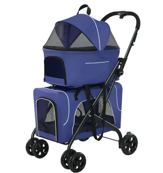 Carrito Plegable Ligero para Perros y Gatos Pequeños