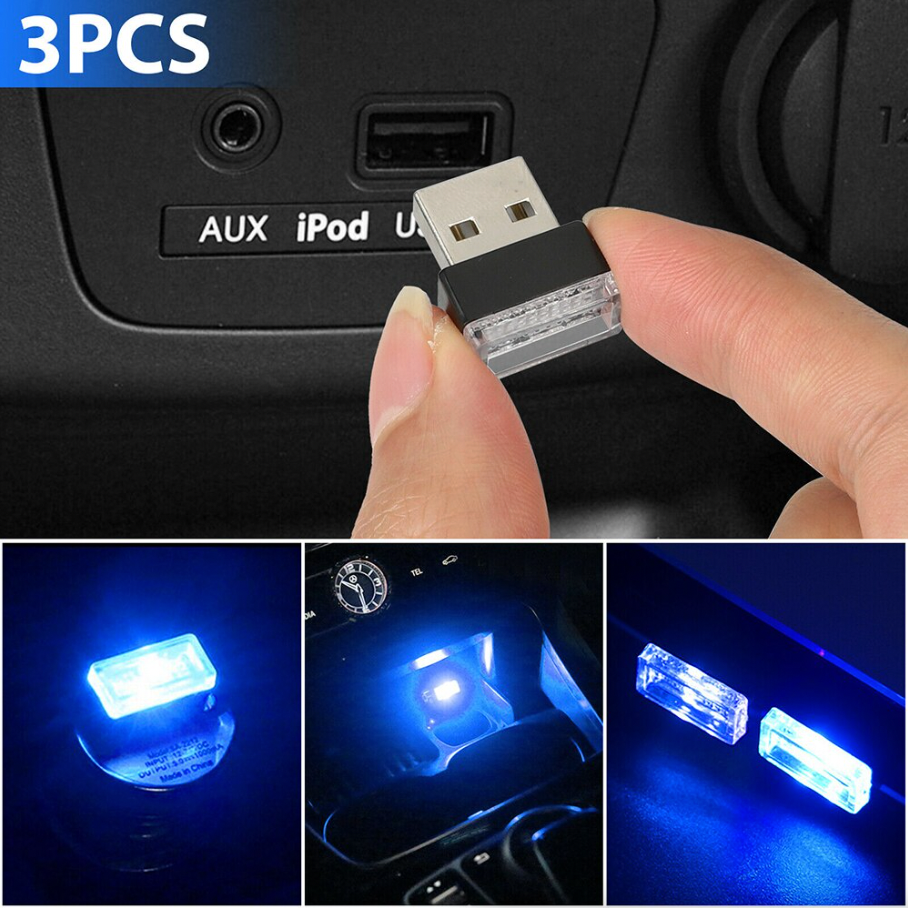 LED Ambiente Interior USB para Auto – Luz Neon Estilo Premium (Pack 3)
