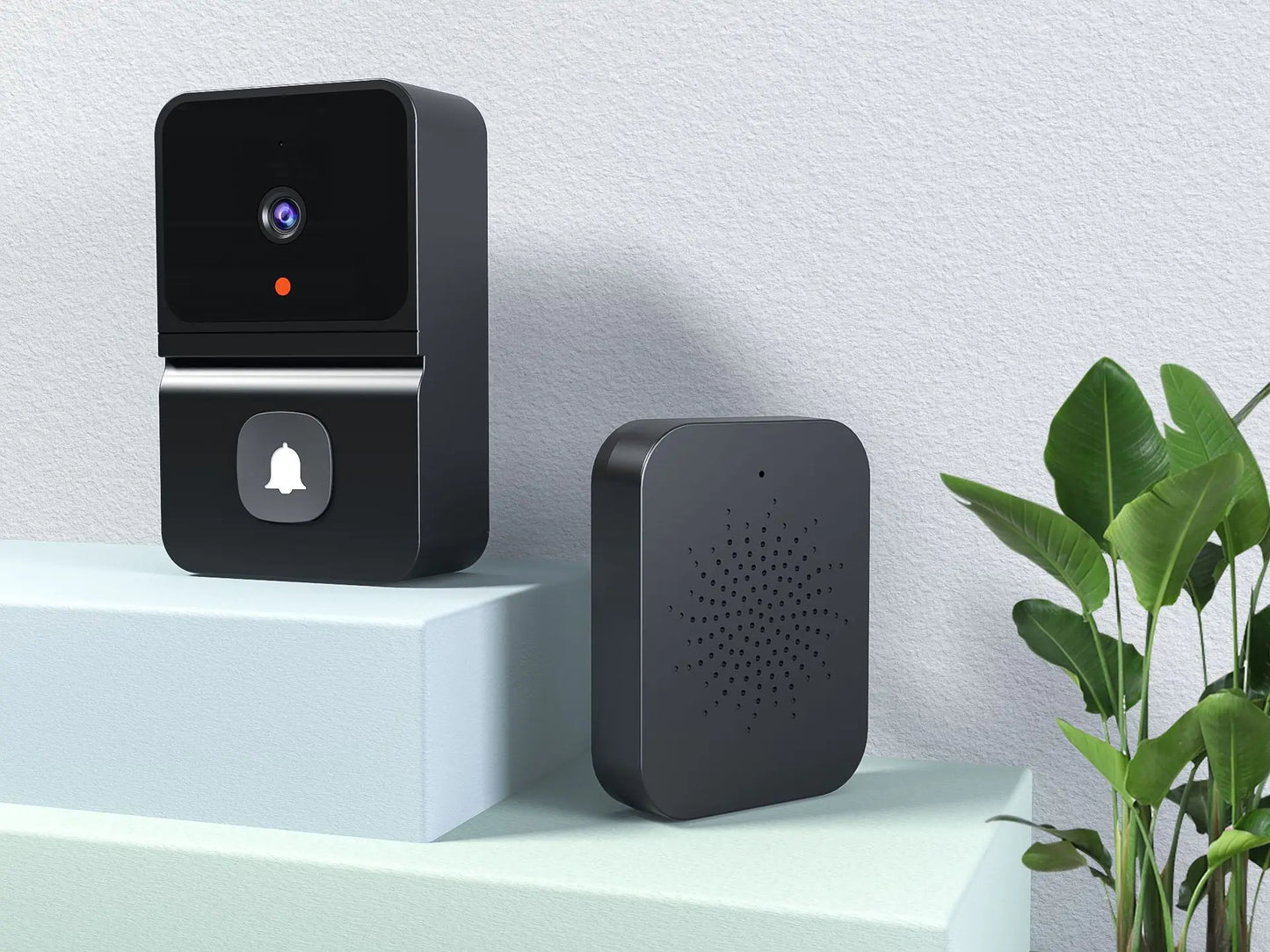 Intercomunicador de Monitoreo Remoto en Casa con Visión Nocturna y Wifi Inalámbrico
