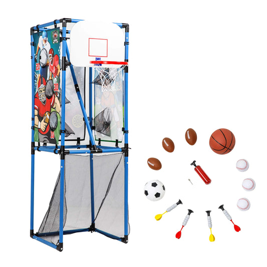 Juego de Lanzamiento Multi-Deportivo 5-en-1 JOOLA Sport Squad - Juega a Fútbol, Béisbol, Baloncesto, Fútbol y Dardos - Ligero y Portátil