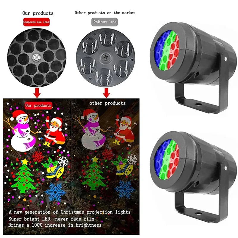 Luz Proyectora LED de Copos de Nieve