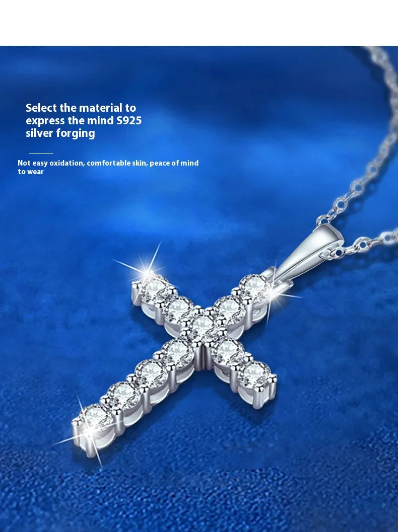 Collar de Cruz de Plata Esterlina 925