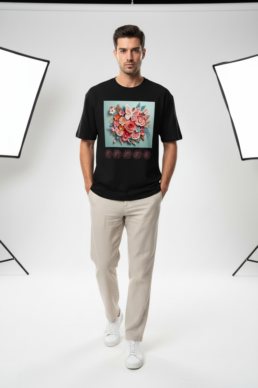 Diseño Rose Camiseta de Hombre Premium Pesada | DE TODO UN POCO PR