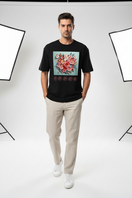 Diseño Rose Camiseta de Hombre Premium Pesada | DE TODO UN POCO PR