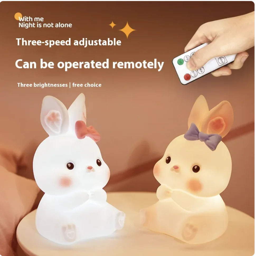 Luz Nocturna Recargable de Conejo