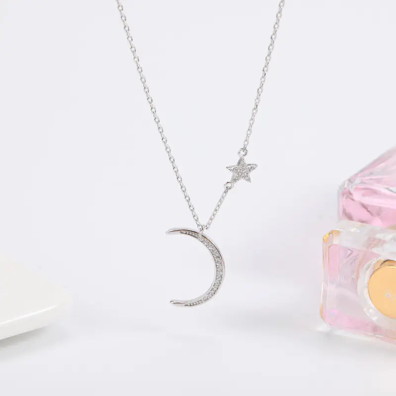Collar Chomel de Luna y Estrella para Mujeres, Diseño Chic