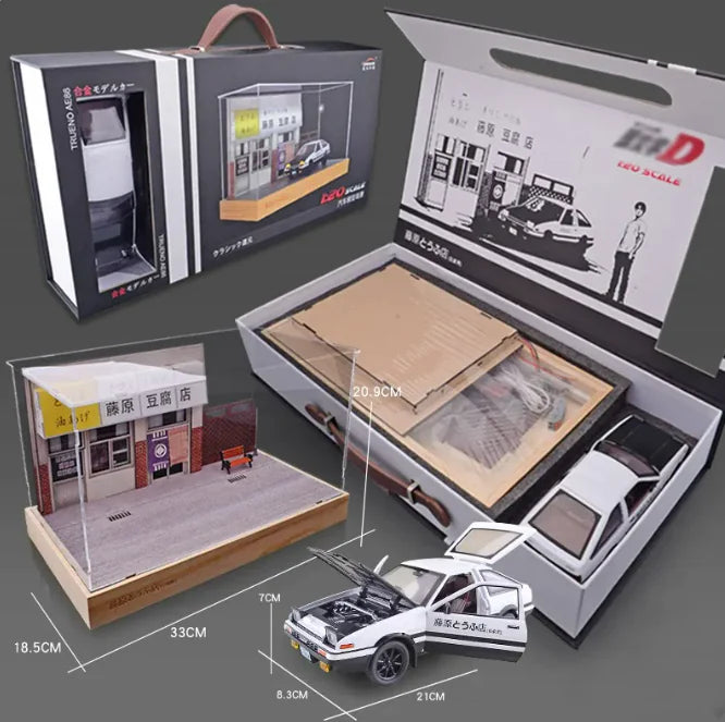Modelo 86 Drift Clásico 1:32 Edición Retro JDM – Auto Deportivo Coleccionable con Base de Exhibición