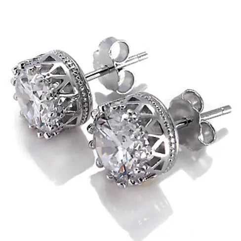 Aretes Crown Jewels en Plata Esterlina