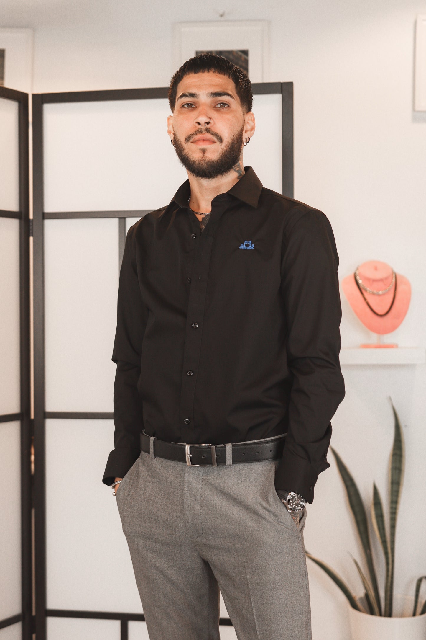 D’BORIKÍ™ | Camisa de Vestir Slim Fit Premium