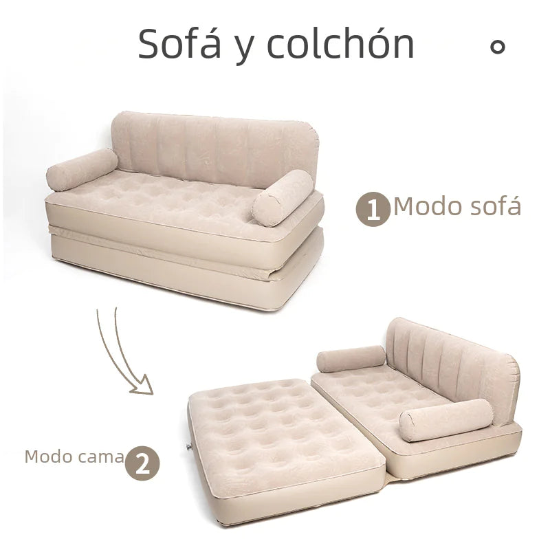 Sofá Cama Inflable para Camping y Uso Doméstico