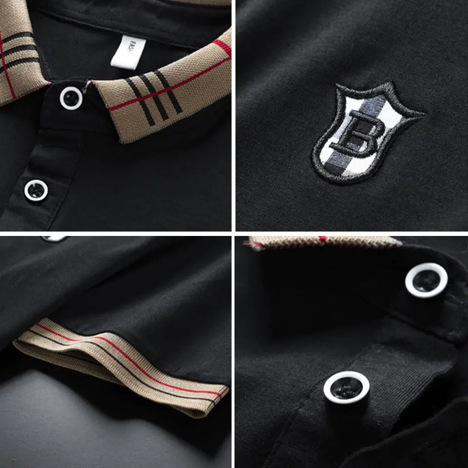 Men's Short Sleeve Polo Shirt - Summer Fashion Cotton