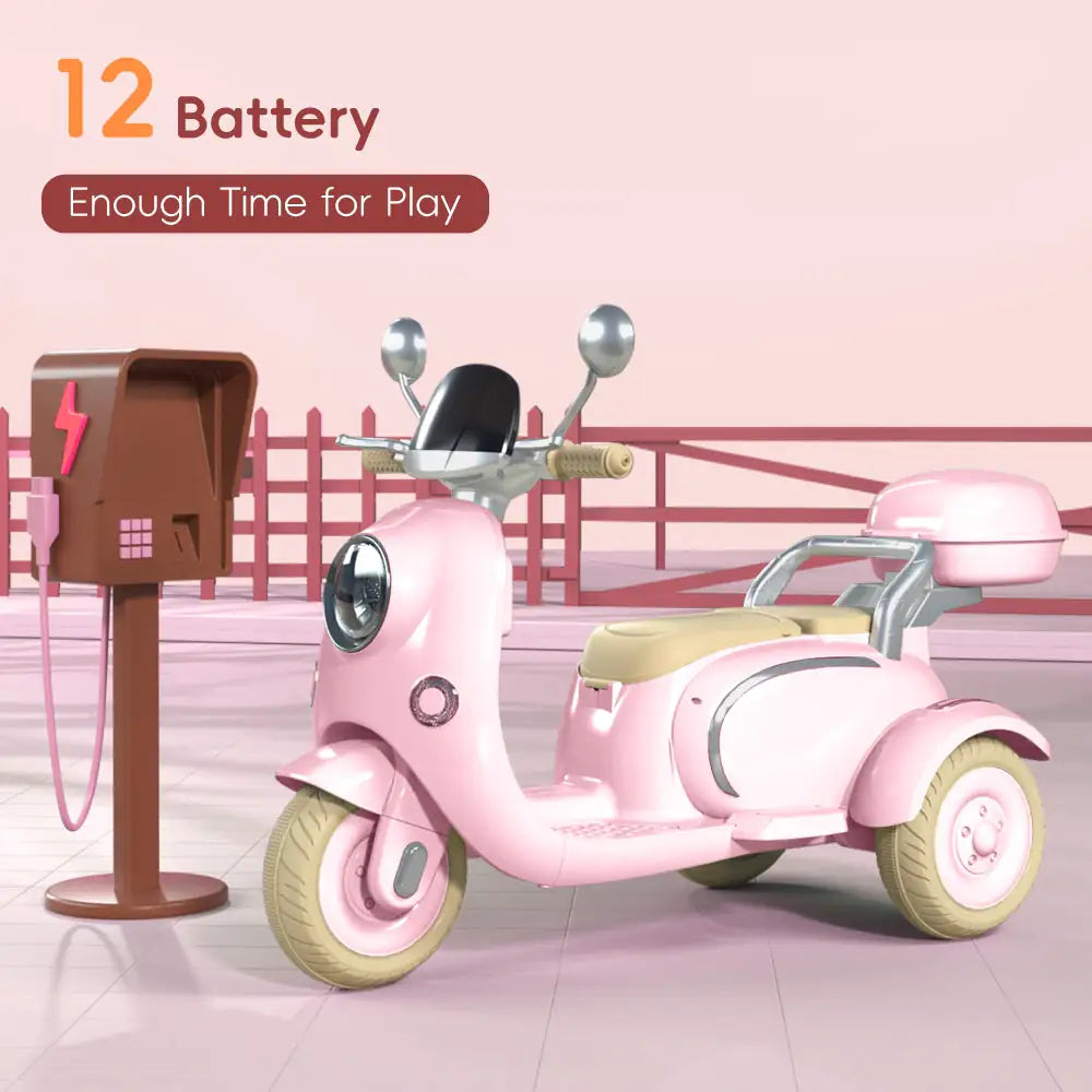 Moto para Niños de 12V, 3 Ruedas